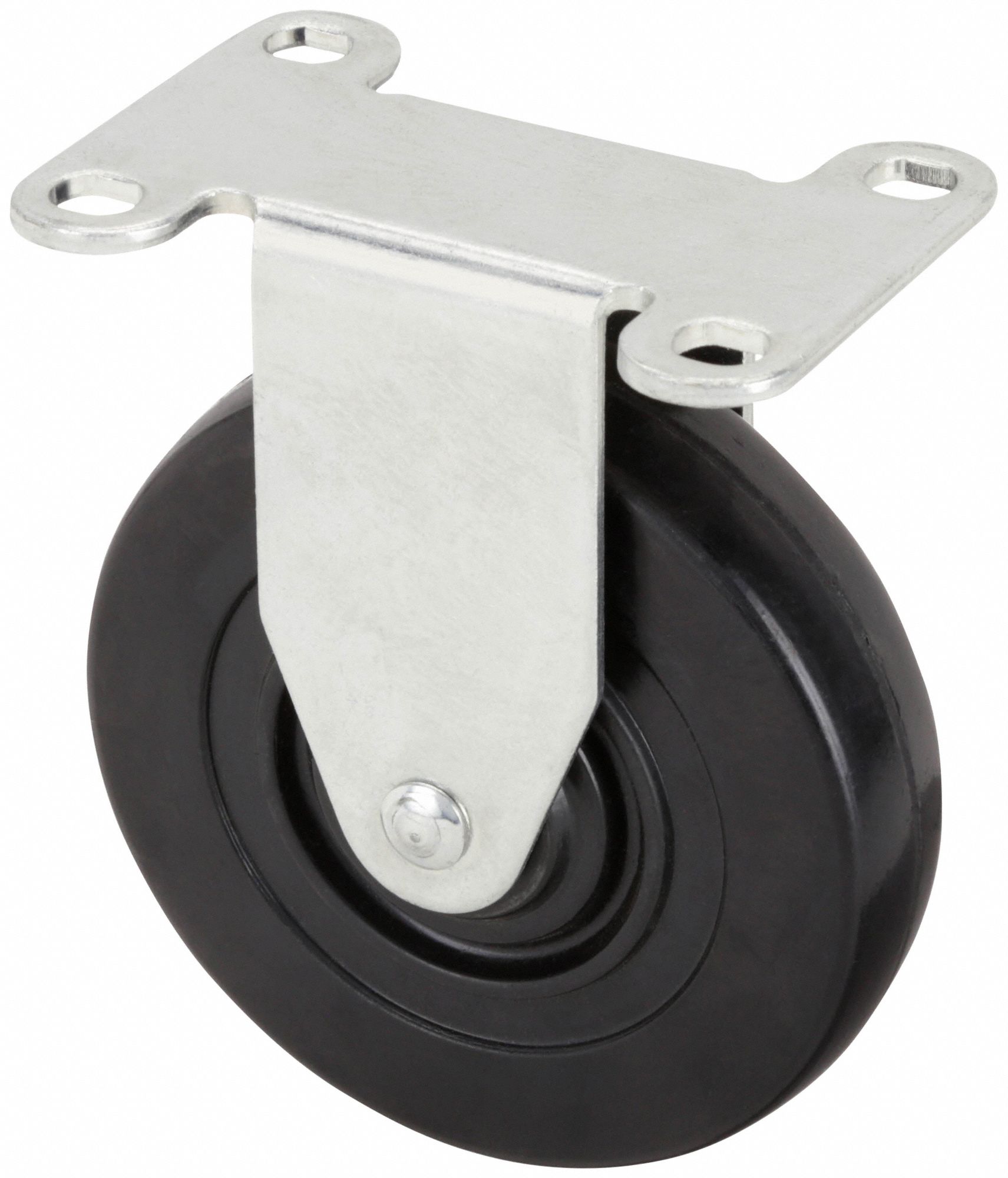 4 in Wheel Dia., 130 lb, Standard Plate Caster 489A57P5RR040G12