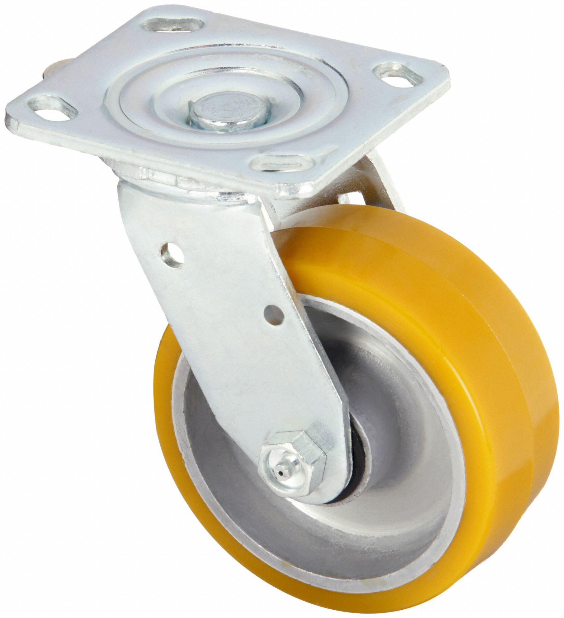 6 in Wheel Dia., 1650 lb, MaintenanceFree Plate Caster 489D09LUGTH