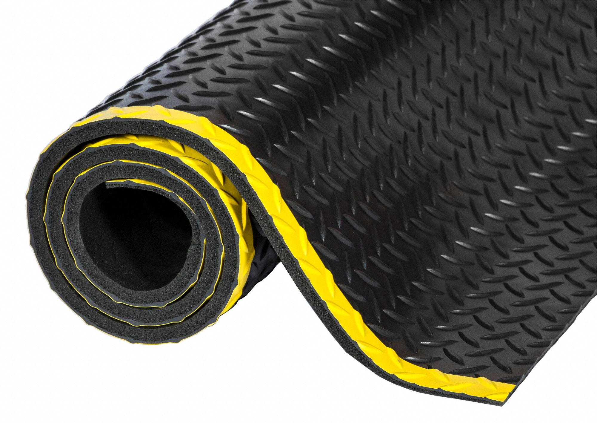 ABILITY ONE Antifatigue Mat Diamond Plate, 2 ft x 3 ft, 9/16 in Thick