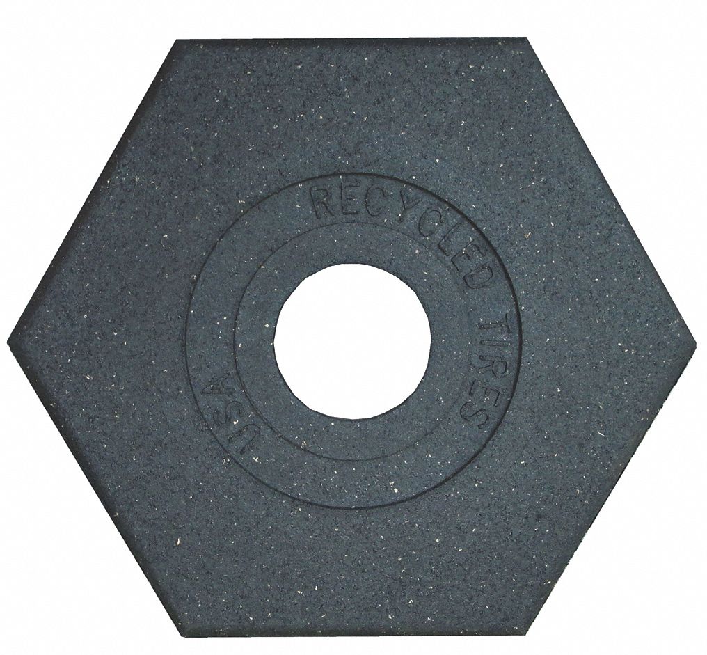 GRAINGER APPROVED Traffic Cone Base, Black, 17 3/4 in Length, 15 1/2 in