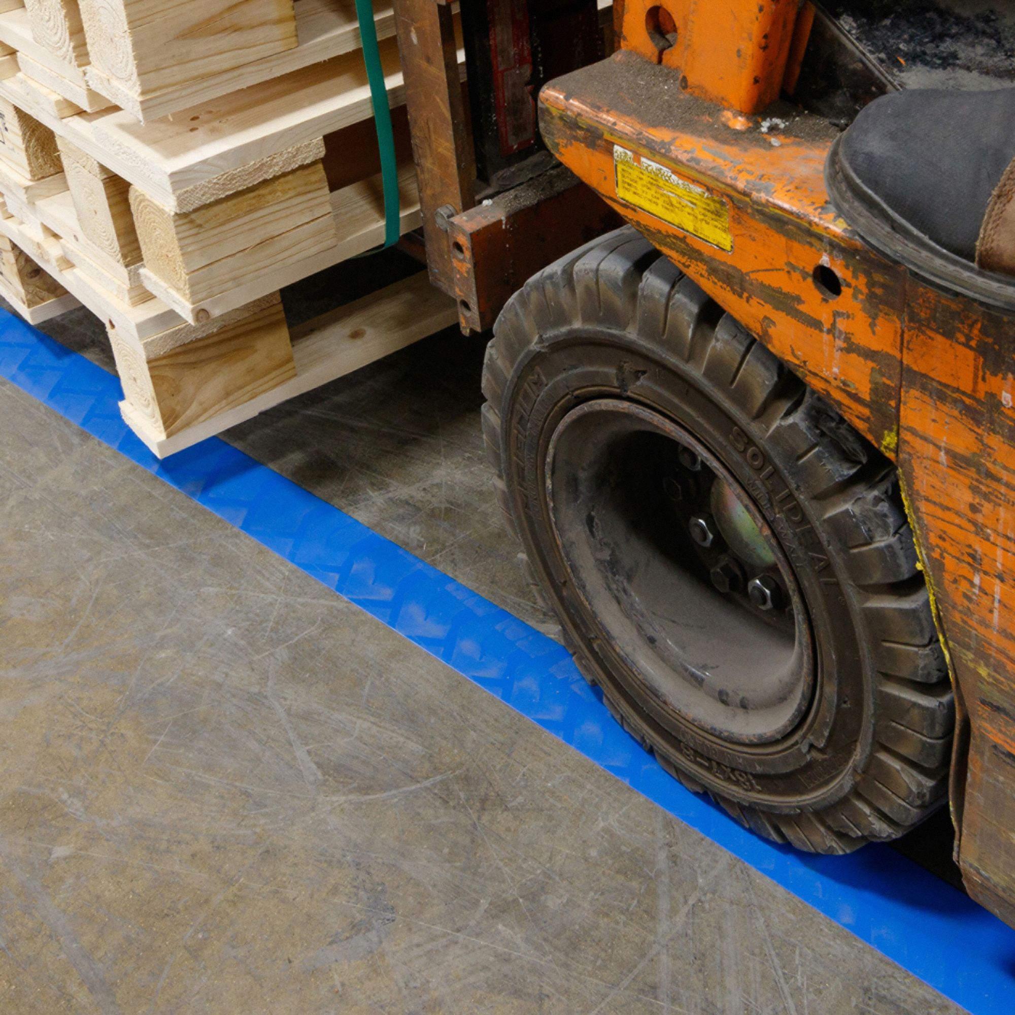 BRADY Floor Marking Tape ExtraDurable, Solid, Blue, 2 in x 100 ft, 50