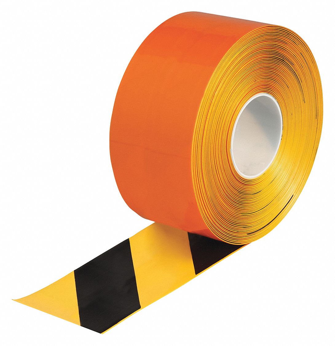 BRADY Floor Marking Tape, Striped, Continuous Roll, 4 in Width, 1 EA
