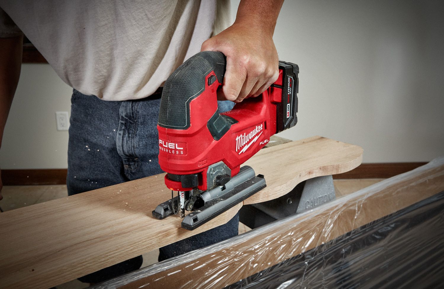 MILWAUKEE Jig Saw, 18V DC, Top Handle, Blade Shank Type TShank