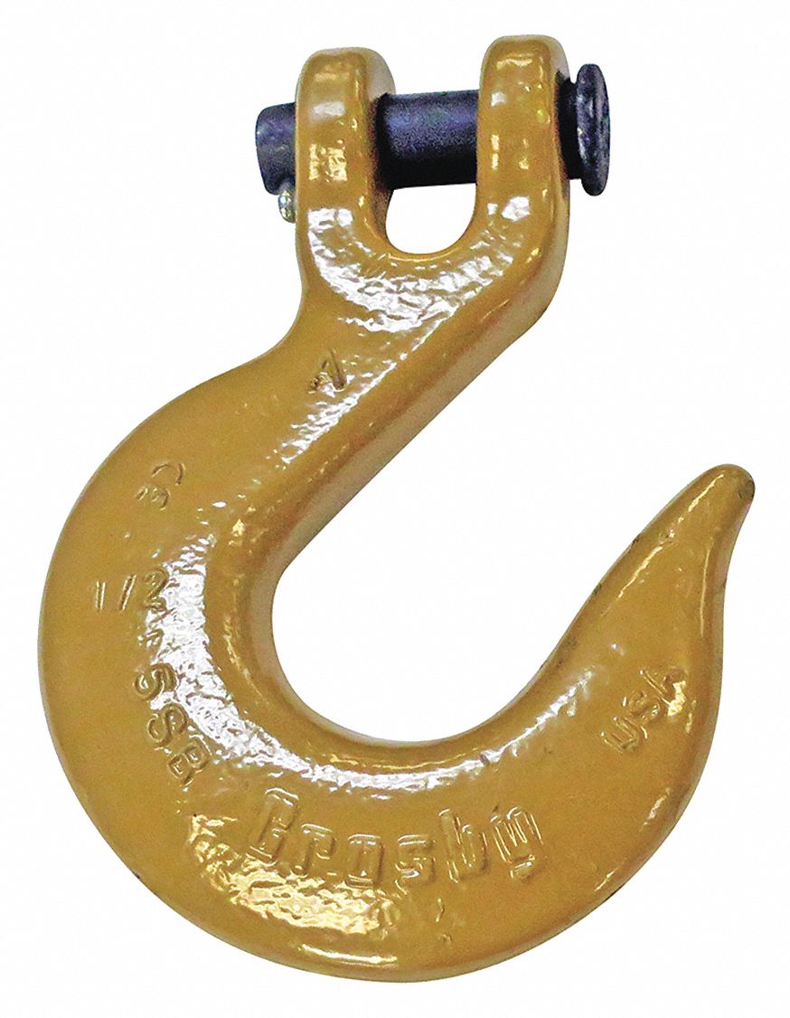 CROSBY Slip Hook, Alloy Steel, 70 Grade, Clevis, 1/2" Trade Size, 9000