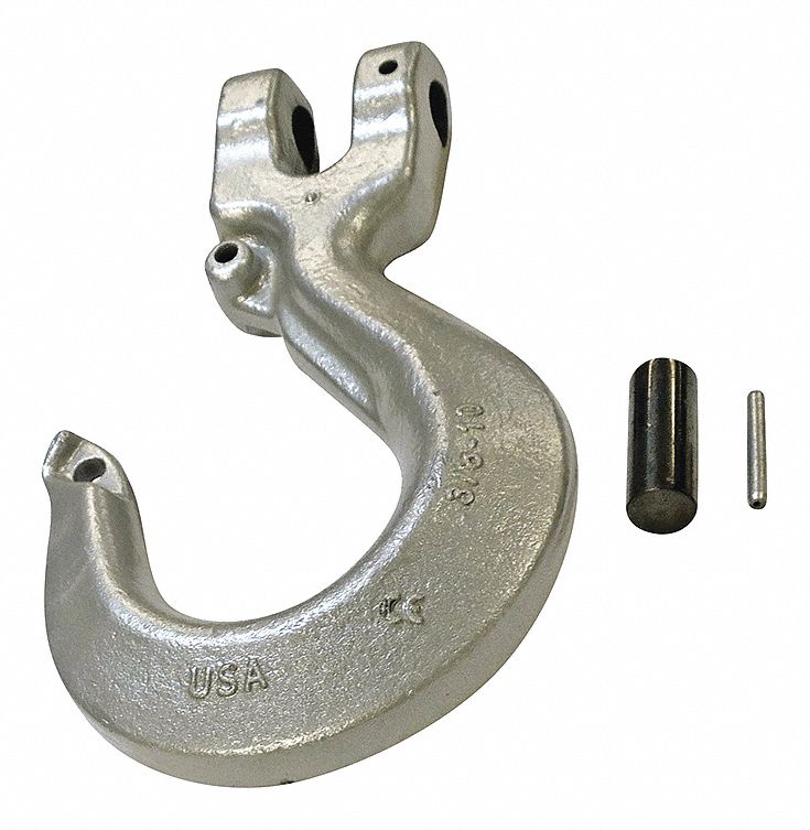 CROSBY Slip Hook, Steel, 100 Grade, Clevis, 3/8" Trade Size, 8800 lb