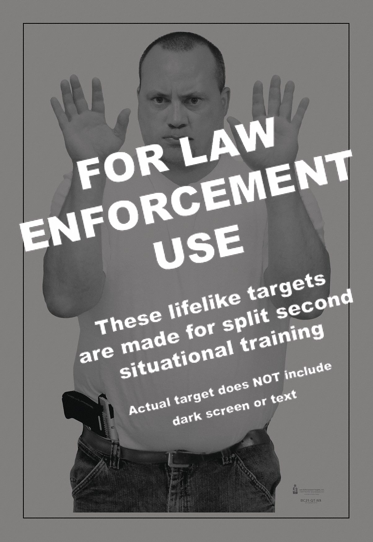 ACTION TARGET No Shoot Photograph Target, 35 in. H, PK50 48FT16BC21