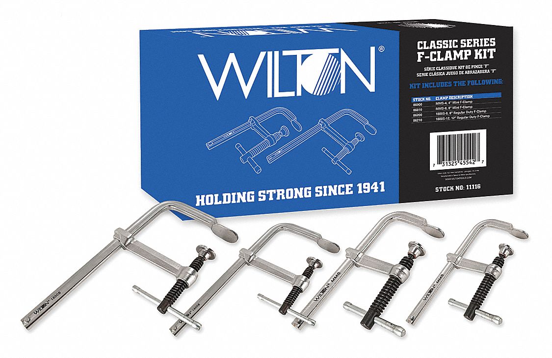 WILTON, Light Duty/Medium Duty, Sliding T Handle, Bar Clamp Set