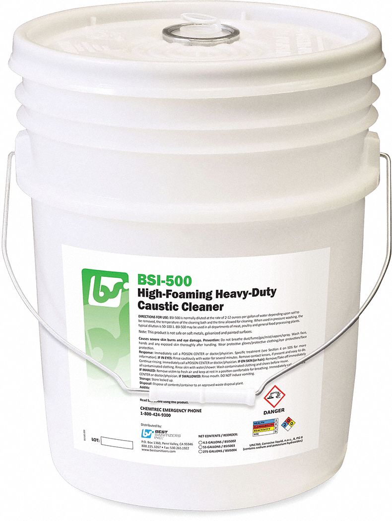 BEST SANITIZERS, INC., Bucket, 5 gal Container Size, HeavyDuty Cleaner