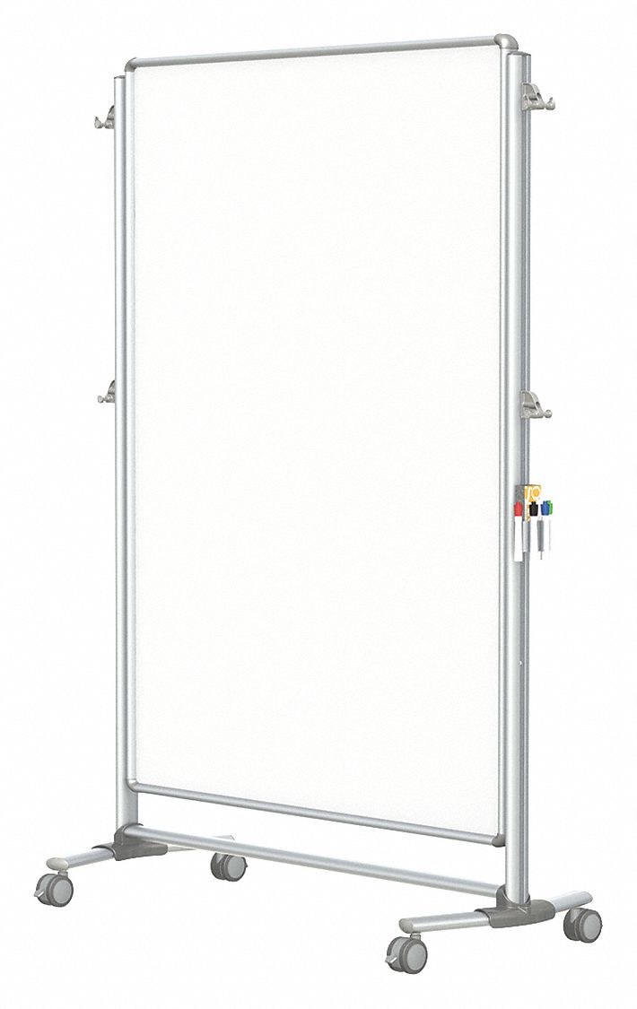 Mobile/Casters, 76 1/8 in Dry Erase Ht, Dry Erase Board 48GD55NEX224MMP Grainger