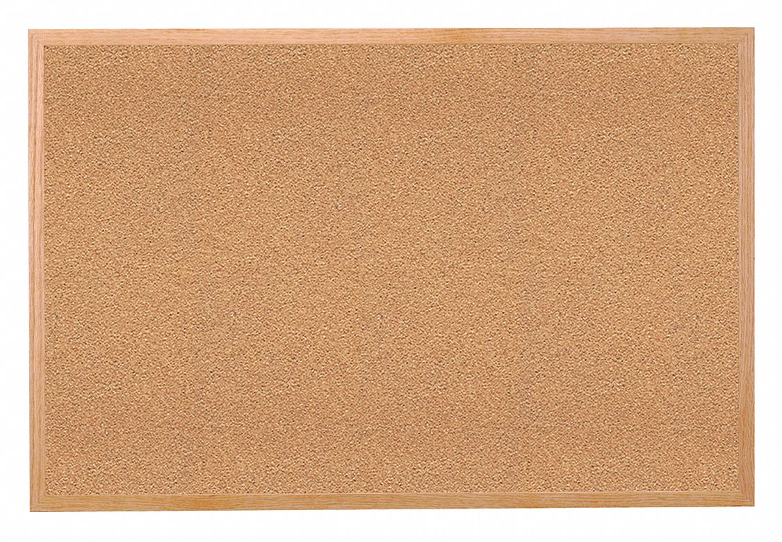 GHENT PushPin Bulletin Board, Cork/Fiberboard, 48 1/2 inH x 144 1/2
