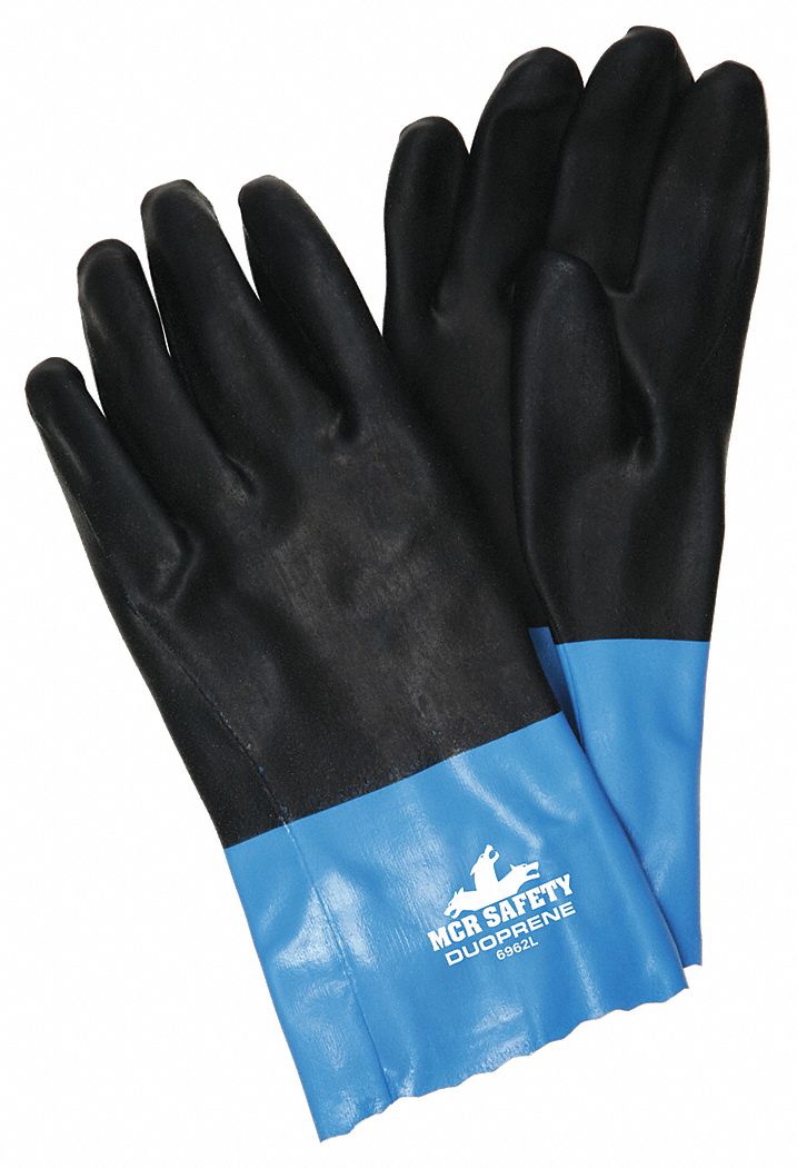 12 in Glove Lg, Grain, Chemical Resistant Gloves 48GG836962S Grainger