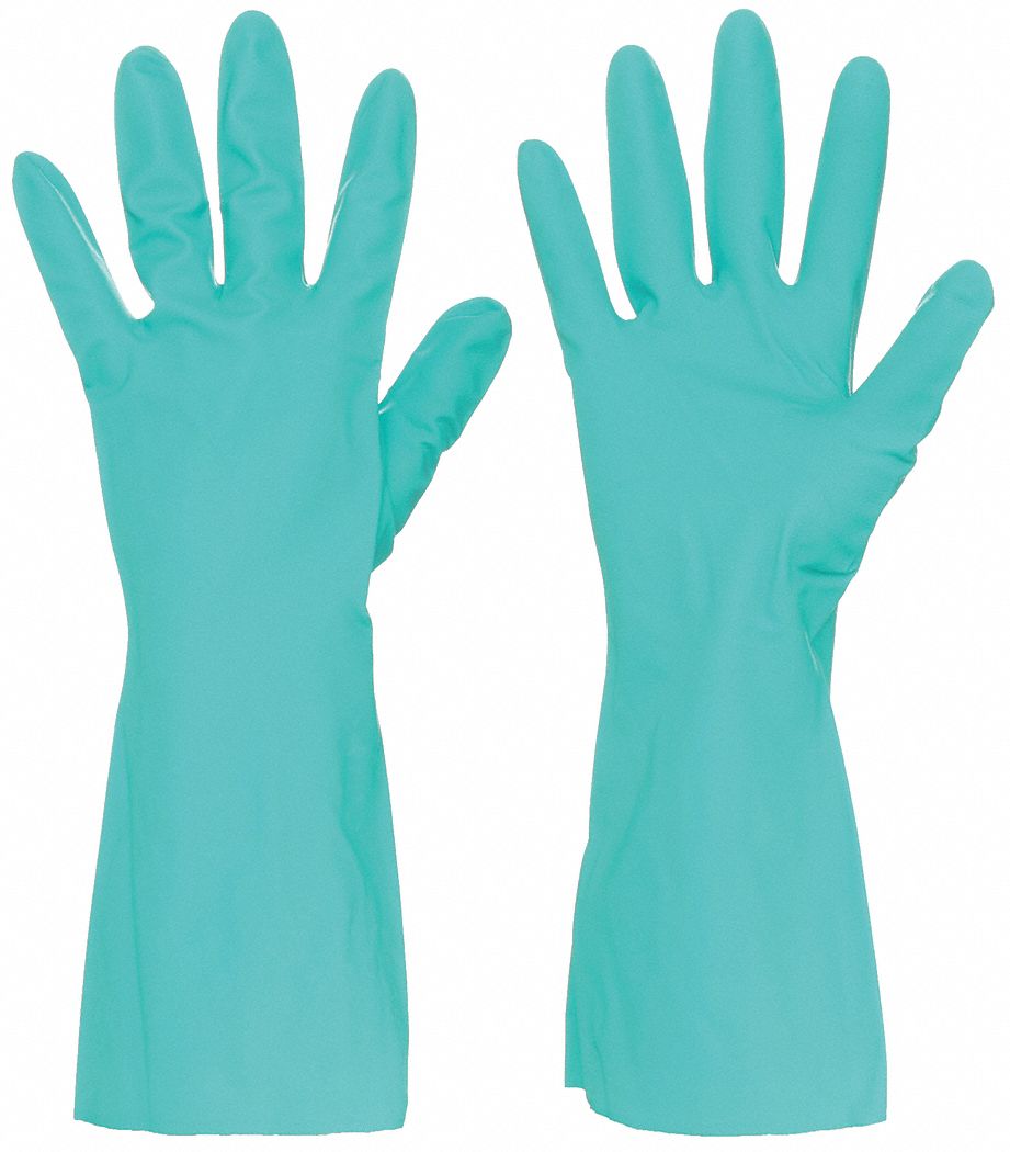 11 mil Glove Thick, 13 in Glove Lg, Chemical Resistant Gloves 48GM66