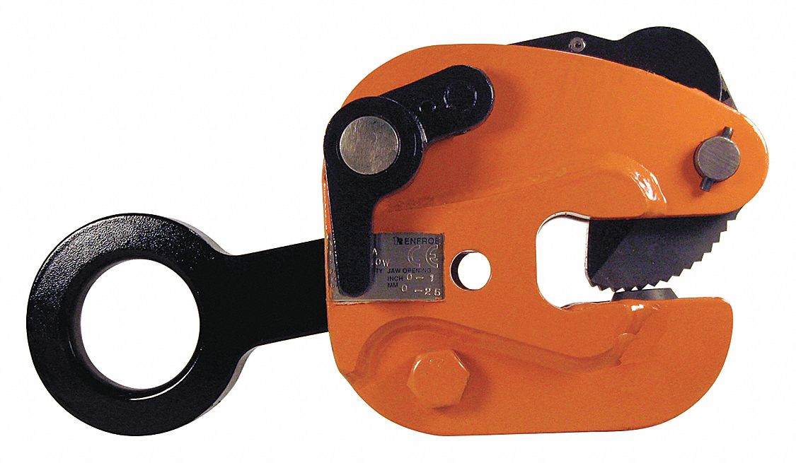 RENFROE Plate Clamp, Vertical Lift, 1,000 lb Safe Working Load, 0 in to