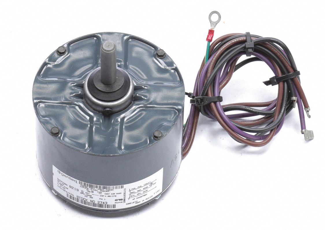 GENTEQ Condenser Fan Motor Trane OEM Repl, 1/8 HP, 1,650 Nameplate RPM