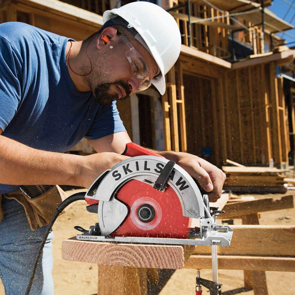 SKILSAW Circular Saw, 7 1/4 in Blade Dia., Right Blade Side, 2 7/16 in