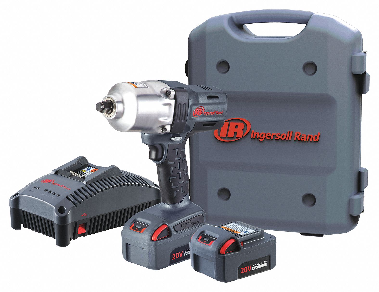 INGERSOLL RAND 1/2" Cordless Impact Wrench Kit, 20.0 Voltage, 780 ft