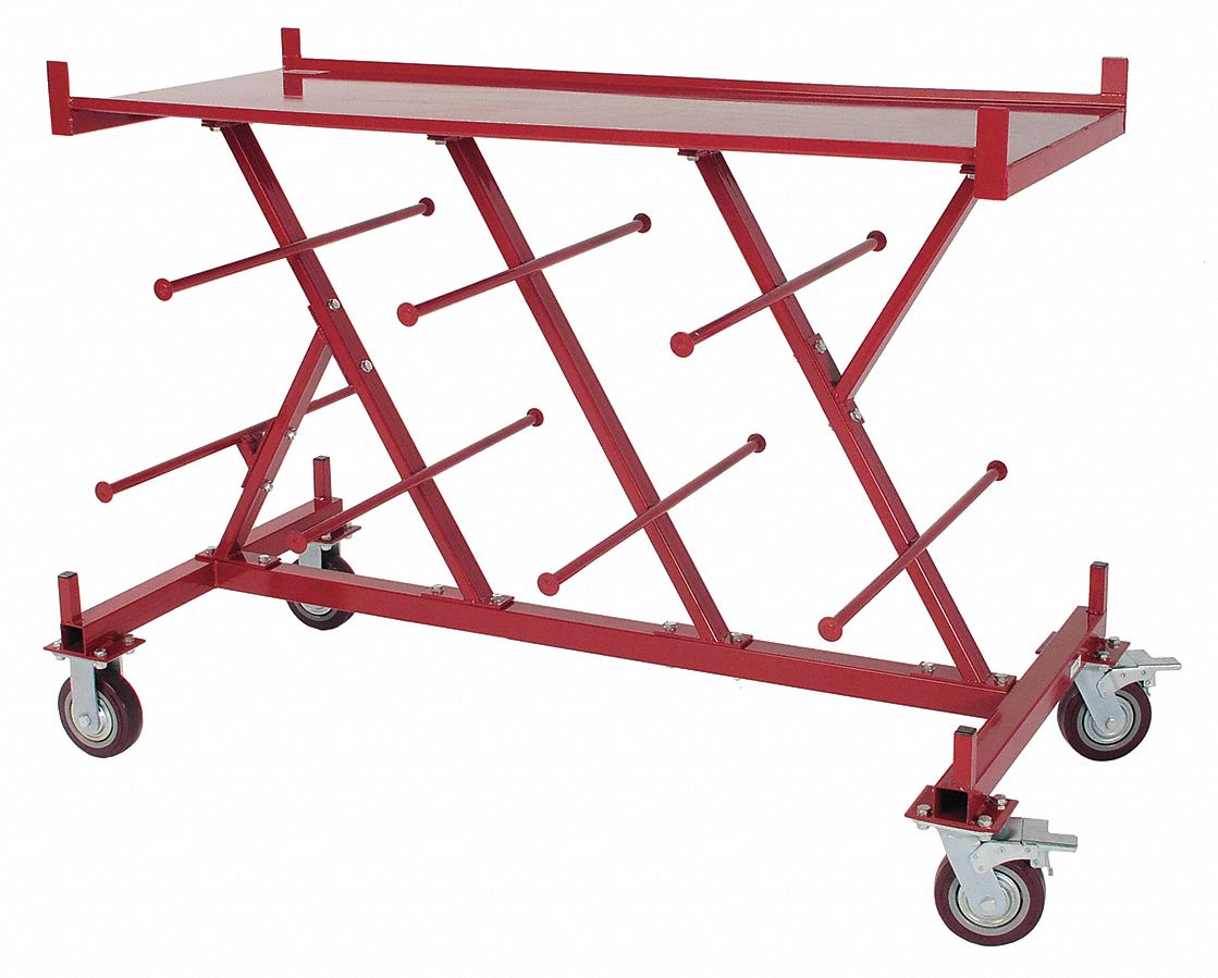 Wire Cart, 2000 lb Load Capacity, Steel Grainger