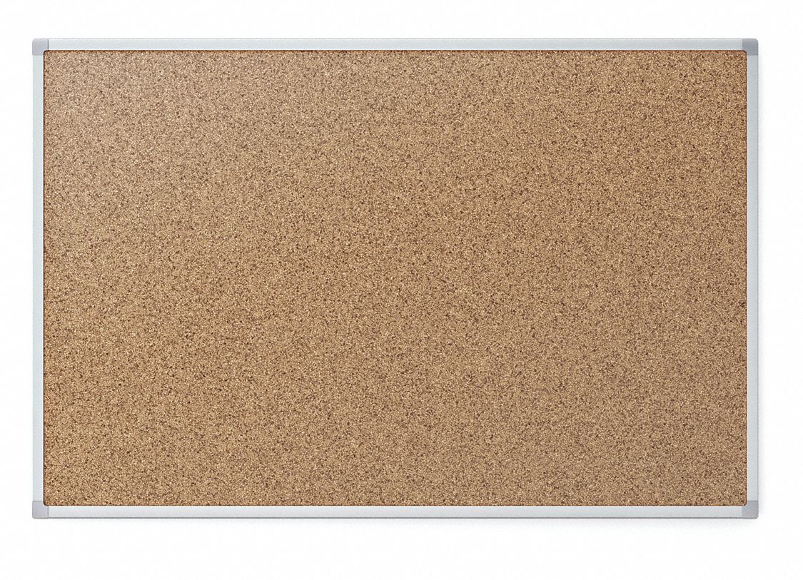 MEAD PushPin Bulletin Board, Cork, 48 inH x 72 inW, Brown 48LW66