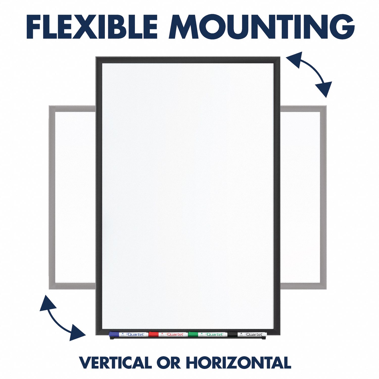 QUARTET Dry Erase Board Wall Mounted, 36 in Dry Erase Ht, 60 in Dry