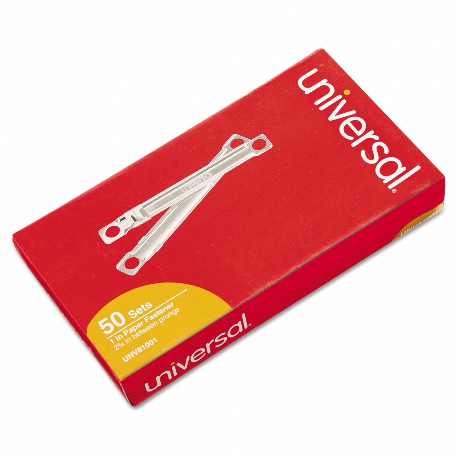 UNIVERSAL OFFICE PRODUCTS Paper File Fastener, 1 in. Capacity, PK50