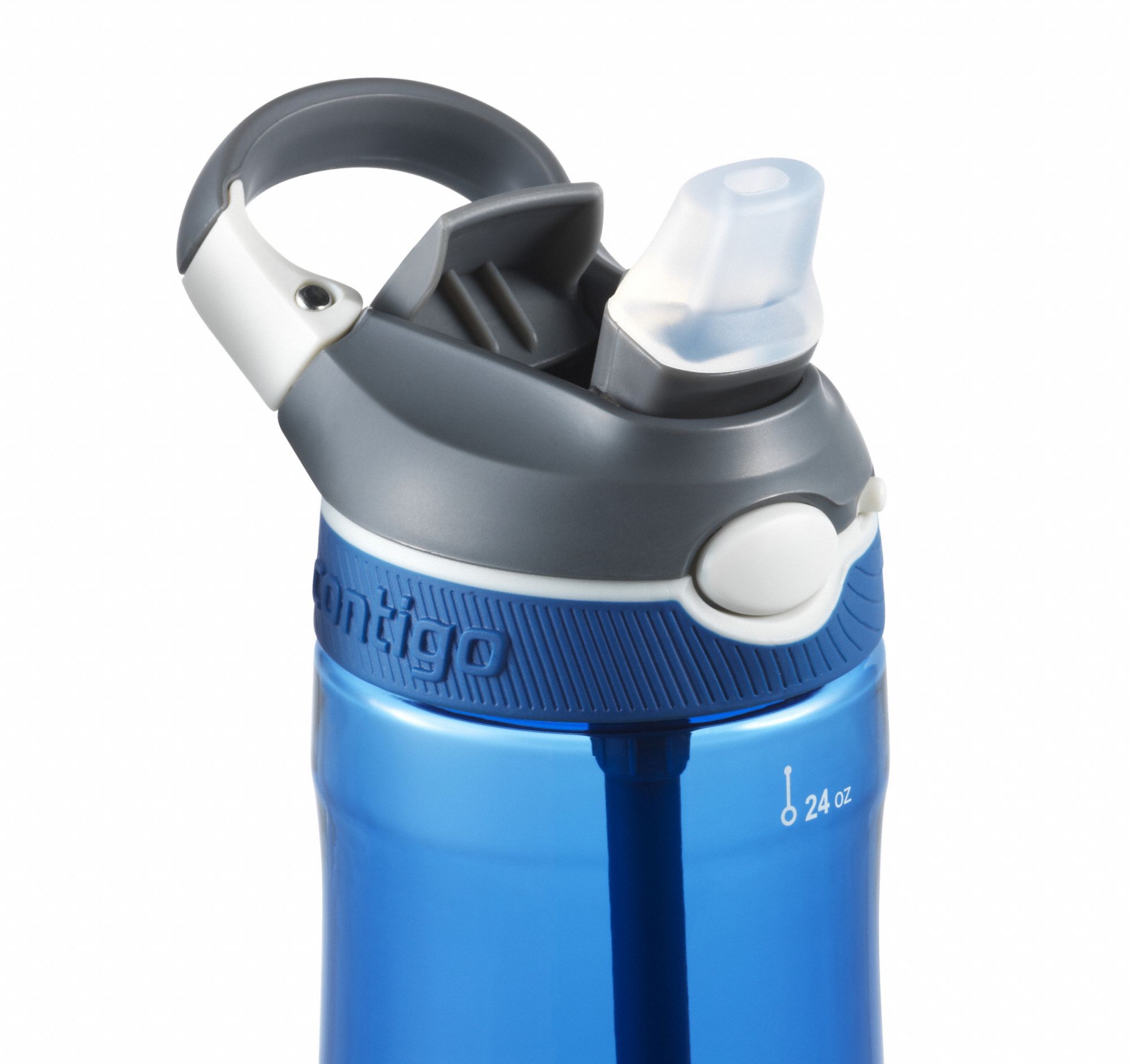 CONTIGO Water Bottle, 24 oz., Monaco/Blue, Plastic 48PD6071244