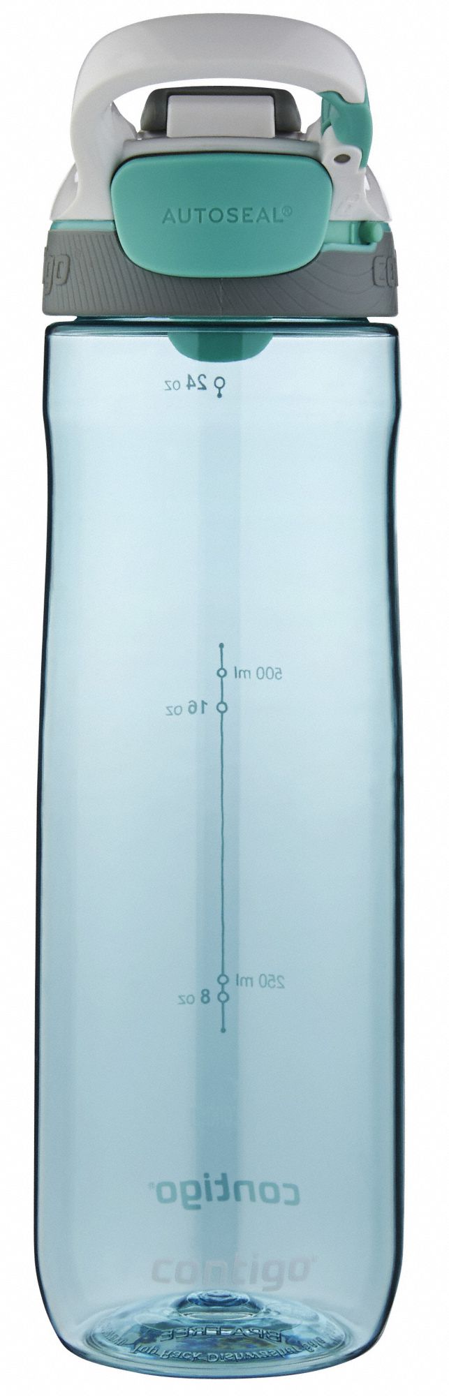 CONTIGO Water Bottle, 24 oz Grayed Jade/Green Plastic 48PD6270601