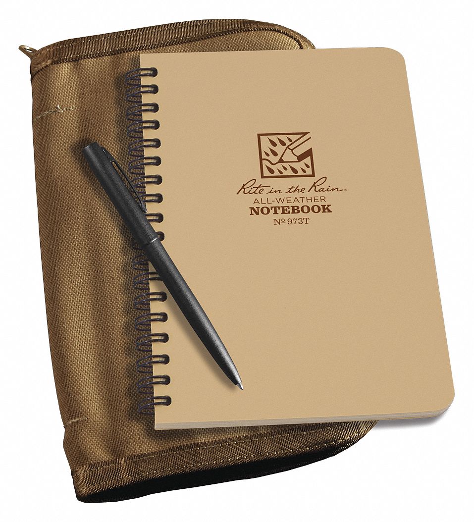 RITE IN THE RAIN, Tan, Polydura, All Weather Notebook Kit 48RE35973T