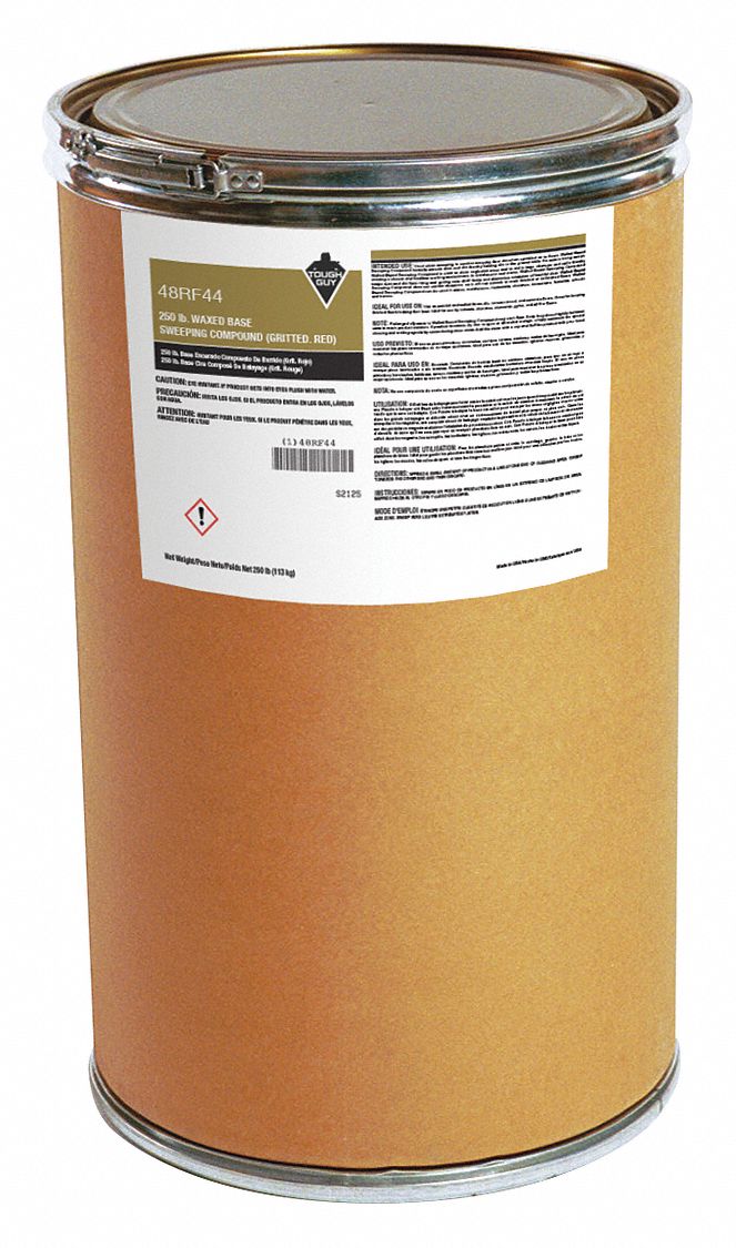 TOUGH GUY Sweeping Compound, Paraffin Oil, Red, 250 lb Weight 48RF44