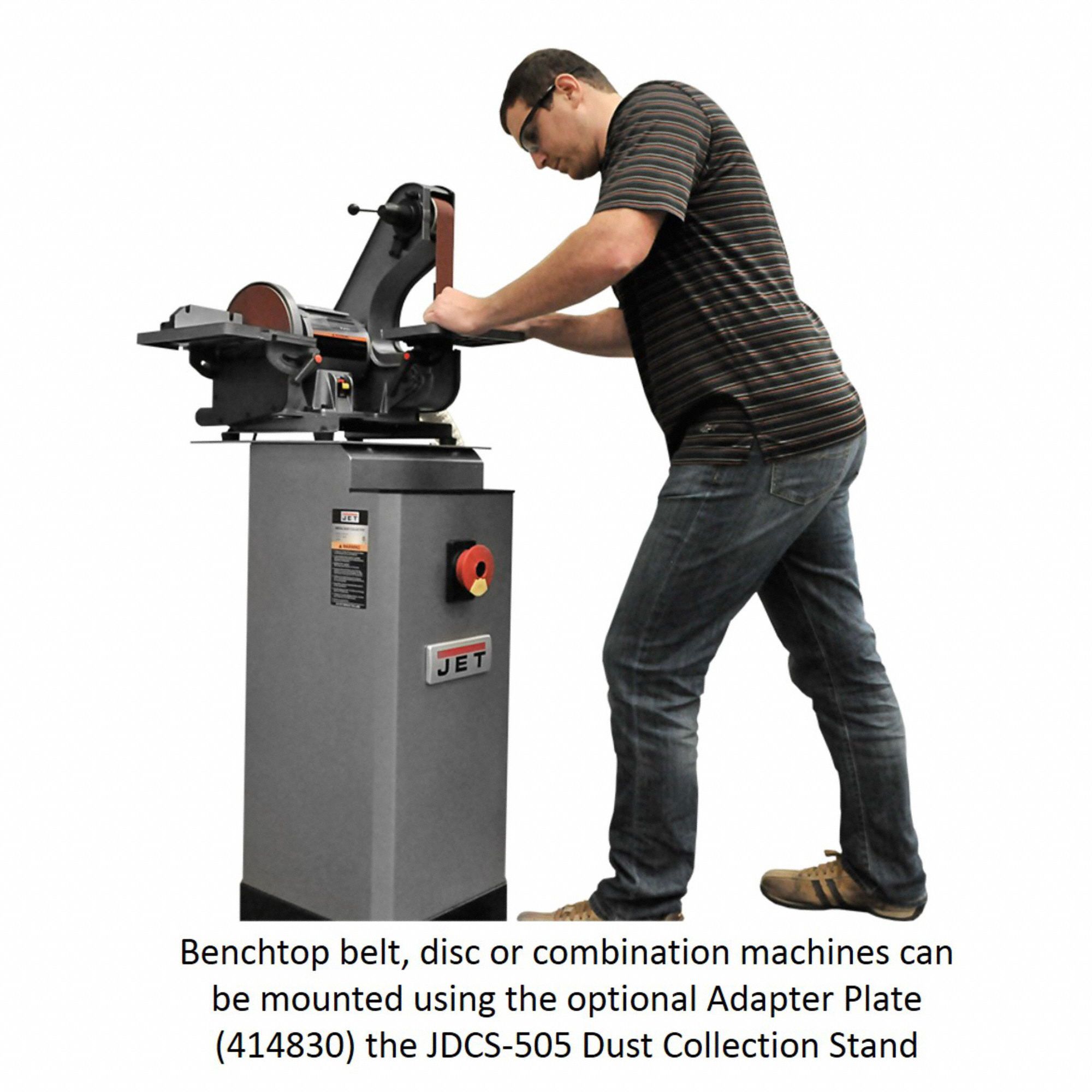 JET Bench Grinder Stand, Compatible with Product Type Benchtop Belt and