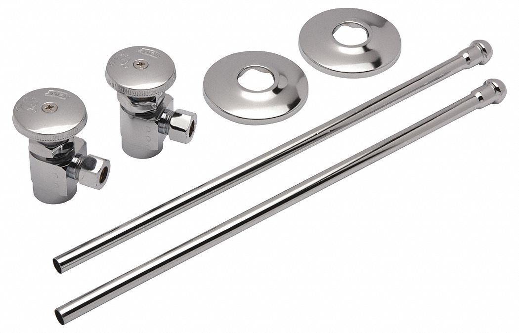 ZURN, Angle Body, 1/2 in Inlet Size, Angle Supply Stop 48RX90ZH8822XLLRPC Grainger