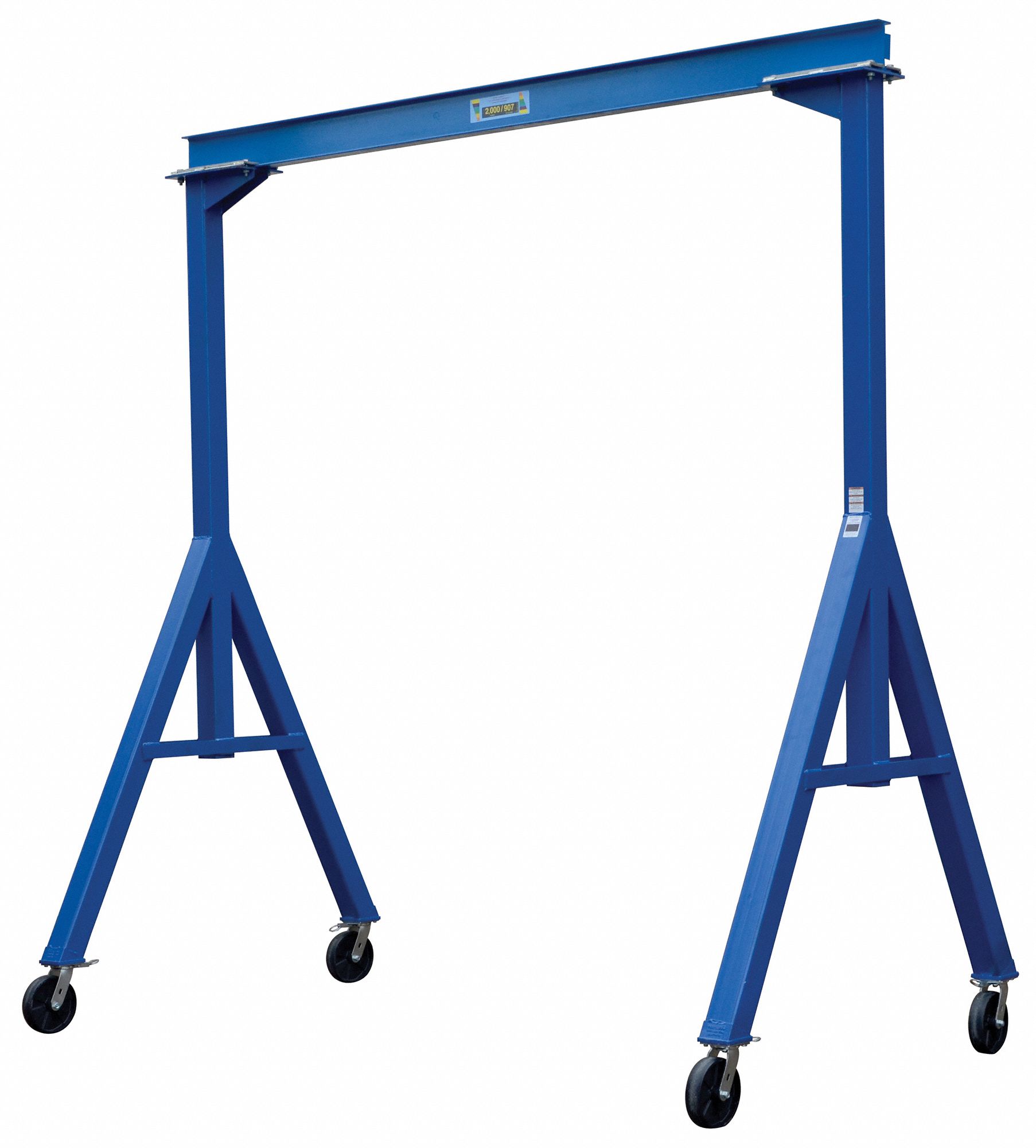 GRAINGER APPROVED Fixed Gantry Crane, 2,000 lb Load Capacity, 4.0 in I