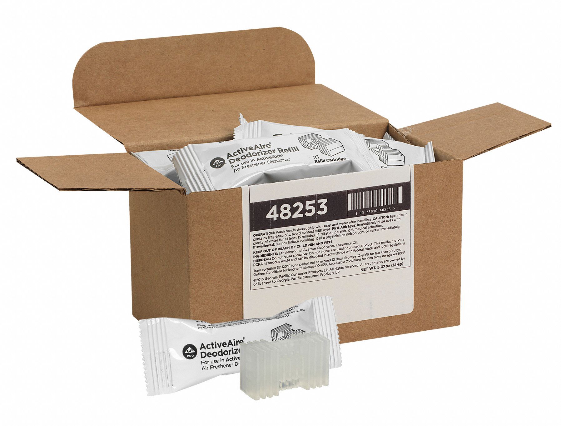 Air Freshener Refill, Gel, Cartridge, 5 oz, Fresh Linen Fragrance, PK 12