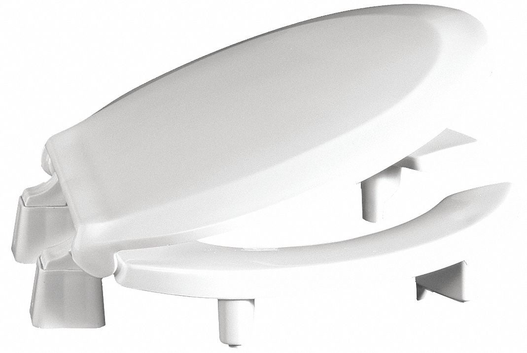 White, Stainless Steel, Toilet Seat 48TK95GR3L460STS001 Grainger