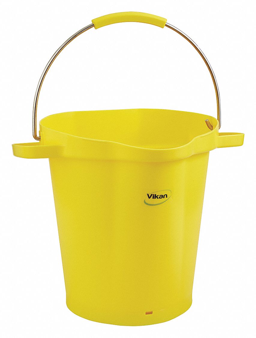 VIKAN, 5 gal Bucket Capacity, 14 1/8 in Bucket/Pail Dia., Hygienic Pail 48TP2956926 Grainger