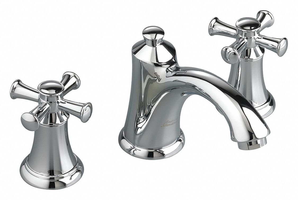 AMERICAN STANDARD Chrome, Mid Arc, Bathroom Sink Faucet, Manual Faucet