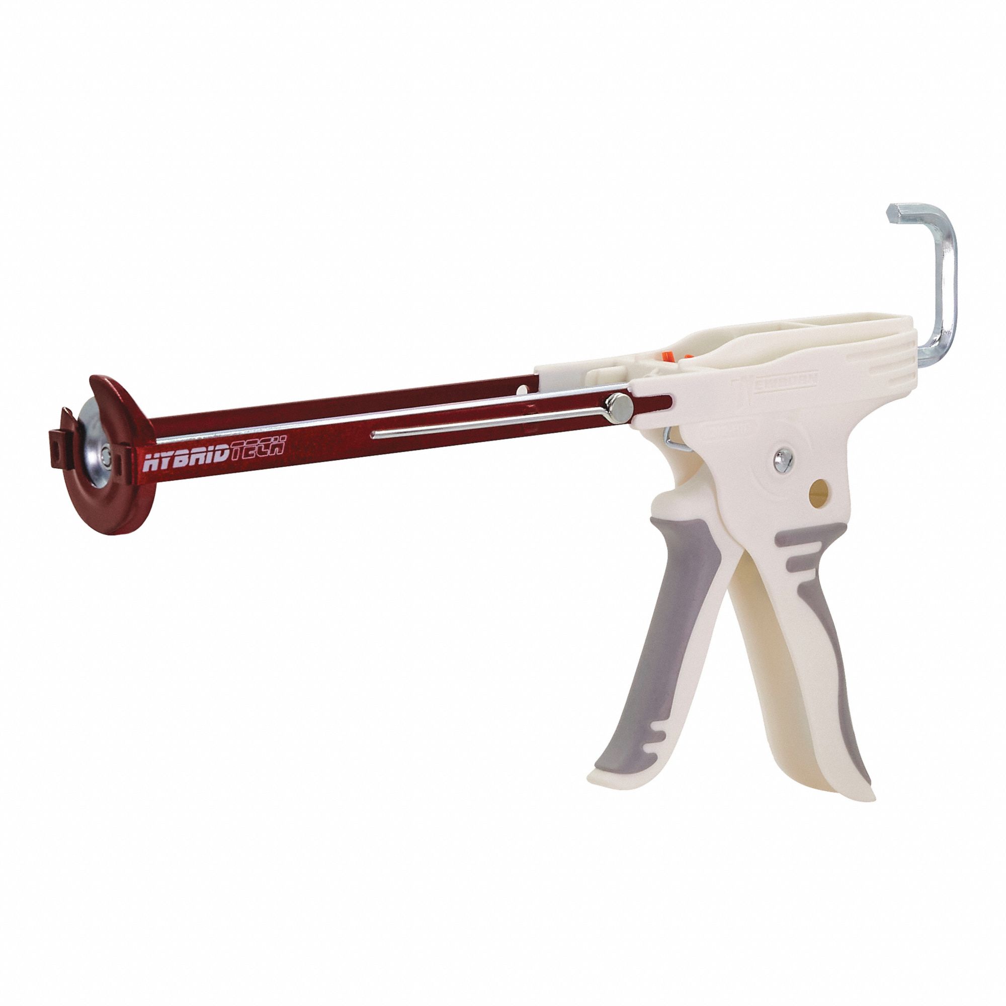 NEWBORN Caulk Gun, DripFree Hex Rod, Ergonomic Handle, Red, 10 oz