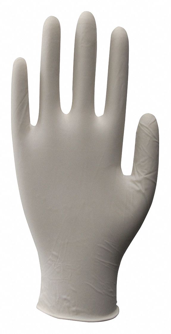 CONDOR Natural Rubber Latex, Disposable Gloves, L, Powdered, 4.0 mil Palm Thickness 48UM26