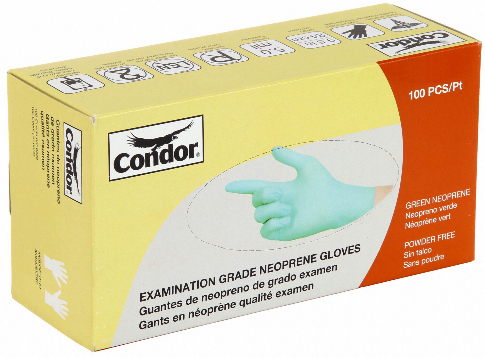 CONDOR Disposable Gloves, M, PK100 48UN3348UN33 Grainger