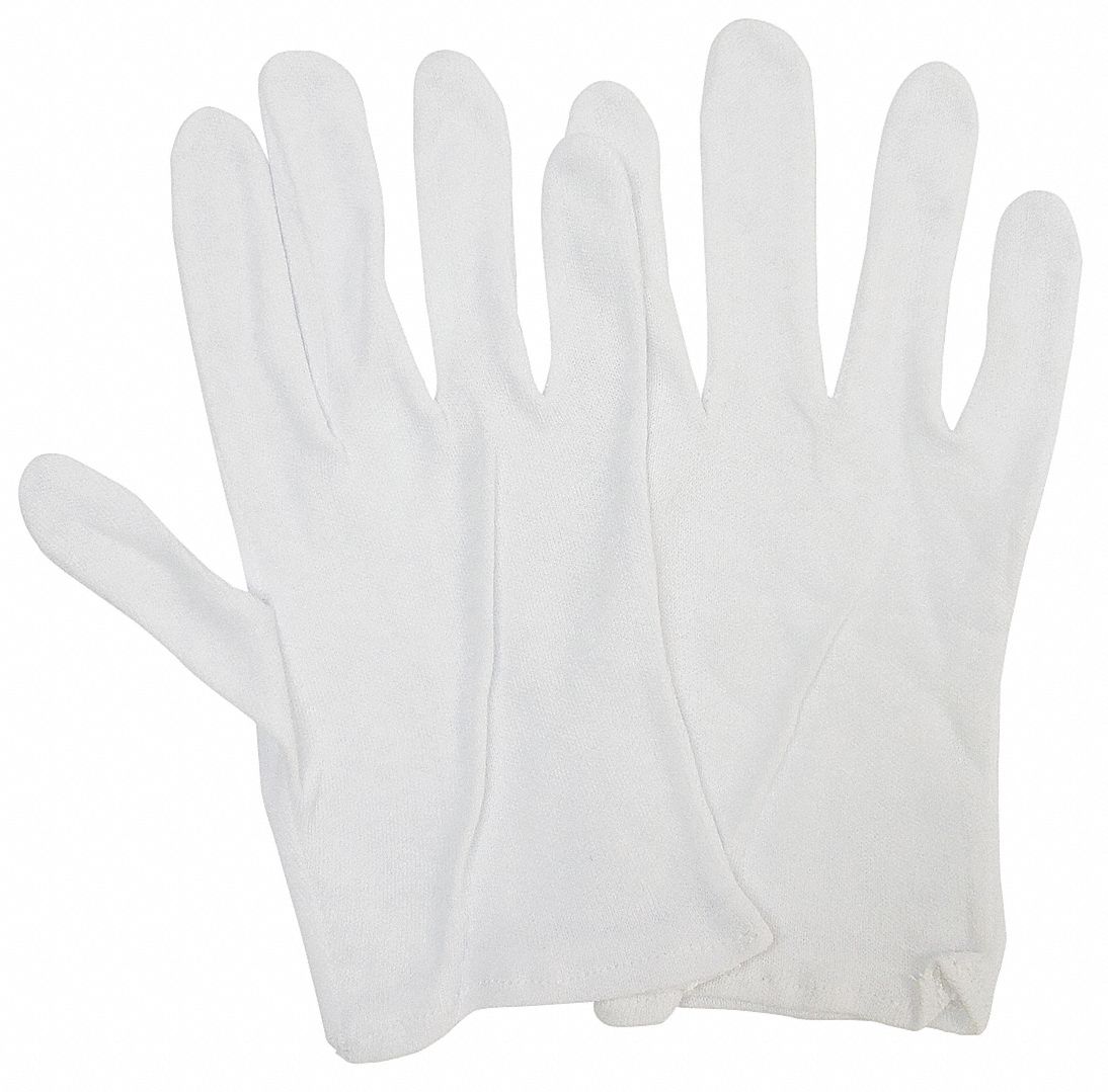 CONDOR Inspection Gloves S ( 7 ), Finished Hem, Cut and Sewn, Cotton
