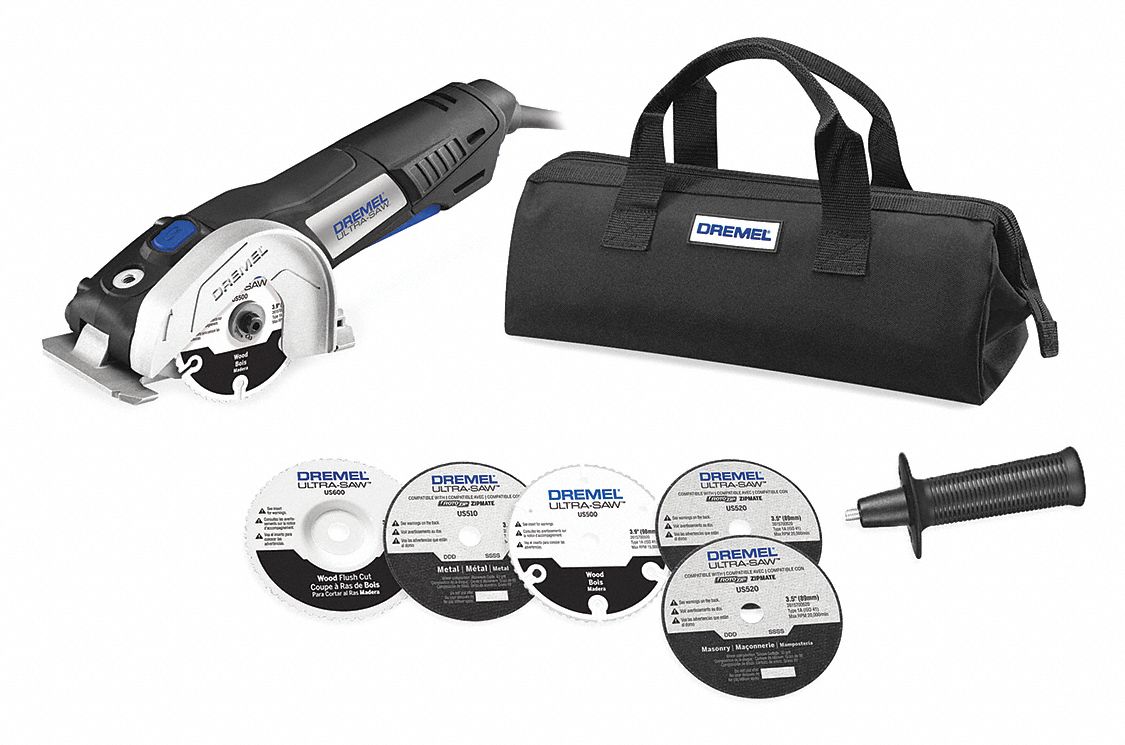 DREMEL Circular Saw, 3 1/2 in Blade Dia., Left Blade Side, 3/4 in Max
