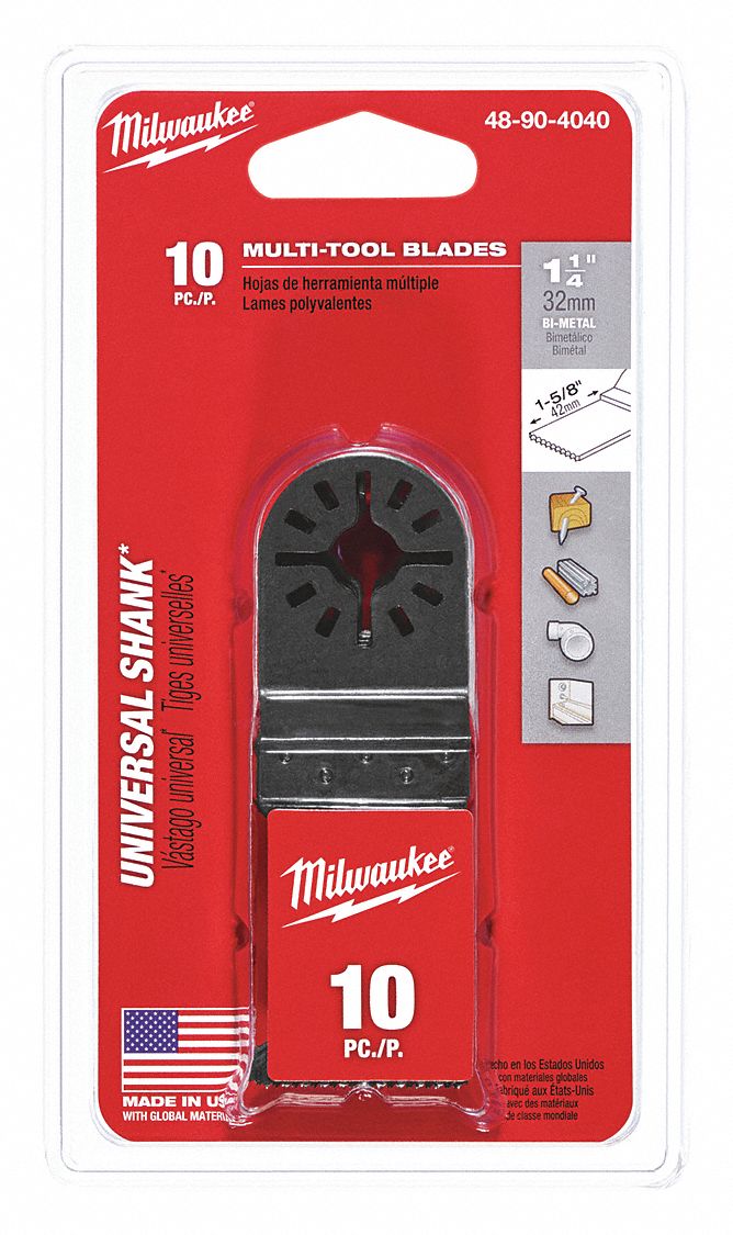 MILWAUKEE Cutting Blade, Universal ClosedBack, Straight Blade Shape