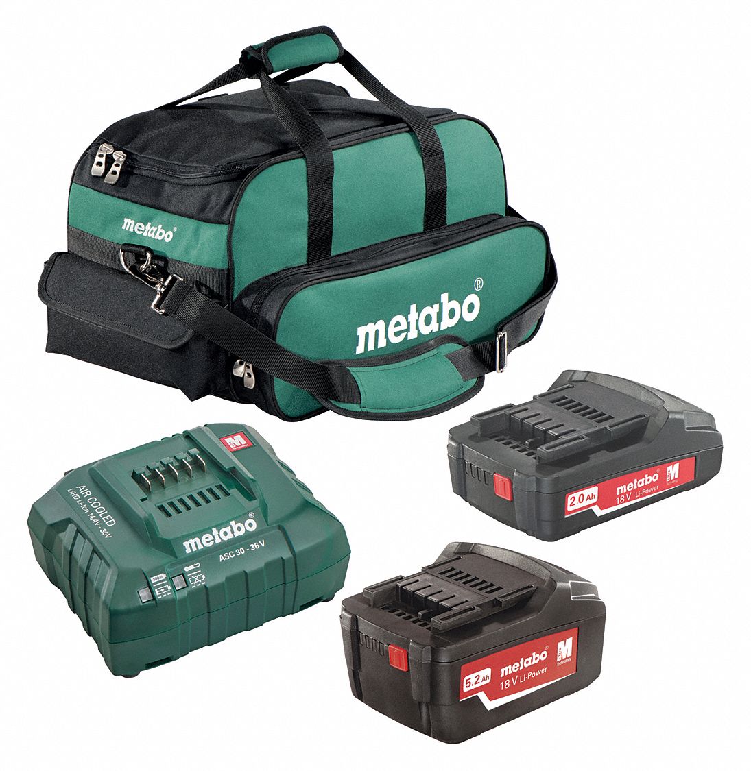 METABO LT/LTX Battery and Charger Kit, Li-Ion, For Use With Metabo 18V