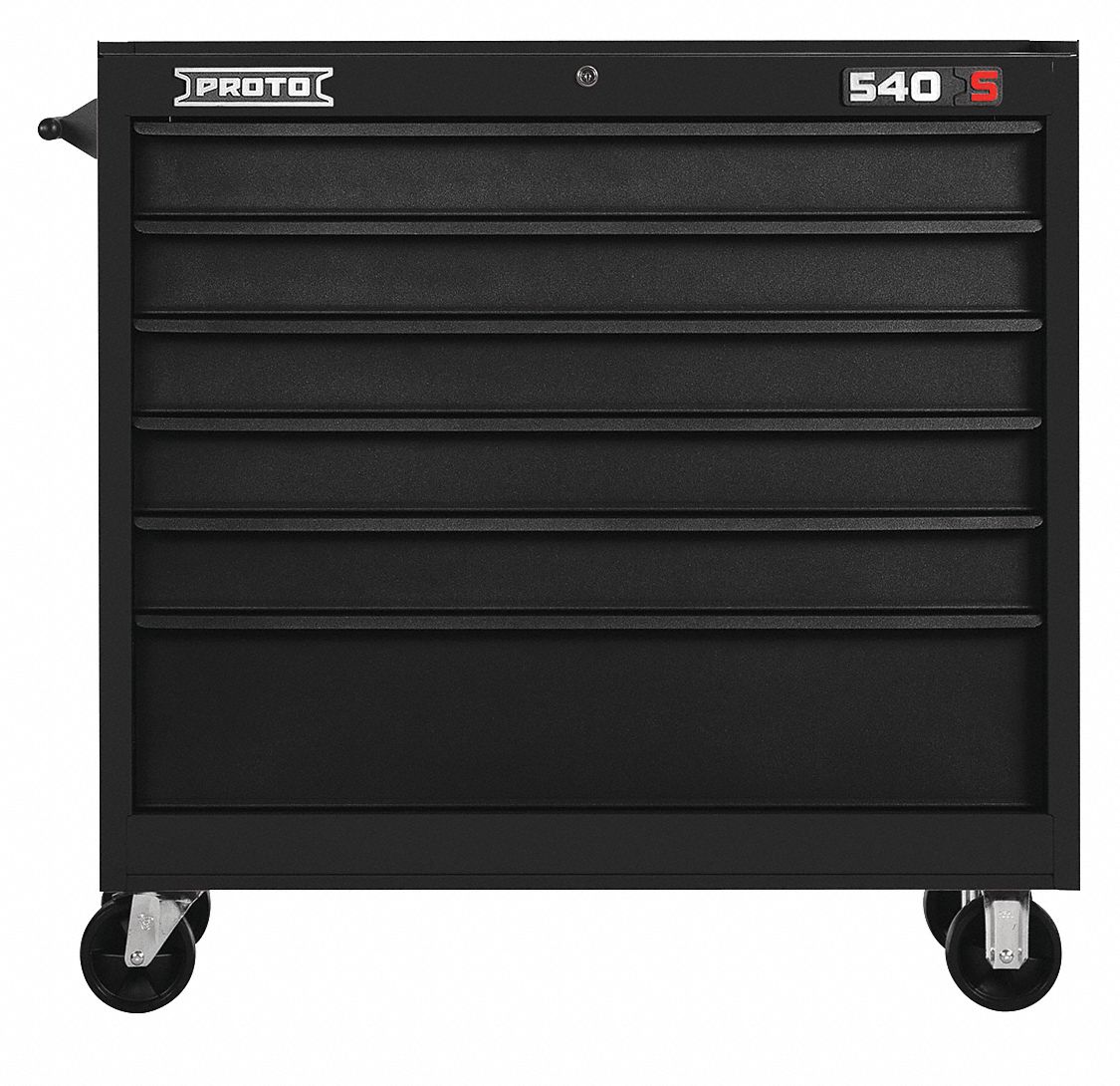 PROTO, 41 in W x 18 in D x 42 in H, Black, Rolling Tool
