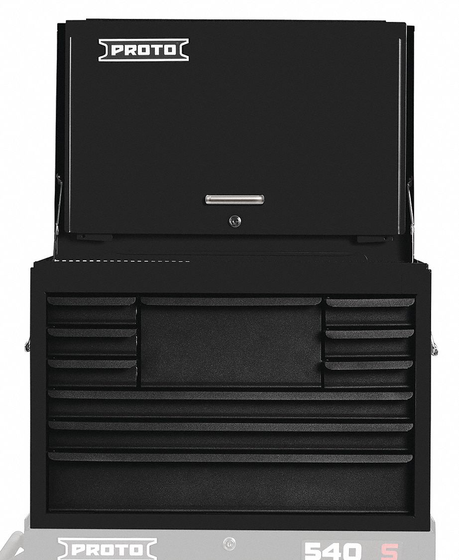 PROTO Chest w/Drop 27" 10 DWR Black Top and Intermediate Tool Chests