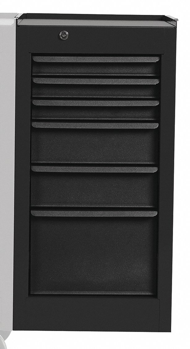 PROTO, High Gloss Black, 15 in W x 18 in D x 29 in H, Side