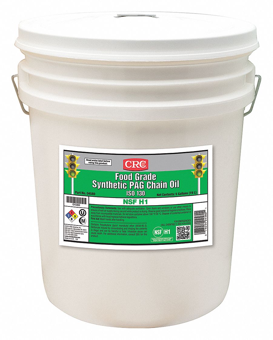 CRC Synthetic Gear Oil, 5 gal., ISO 130, Pail 48VG1504580 Grainger