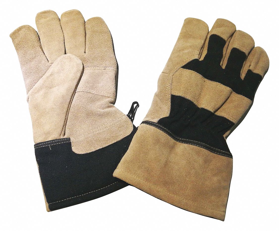 CONDOR Leather Gloves S ( 7 ), Double Palm, Cowhide, Premium, Glove