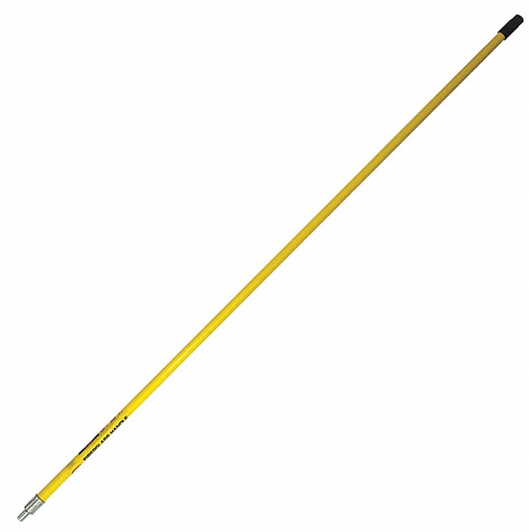 CARRAND Yellow Threaded Fiberglass Handle, Length 72" 48WX1492510