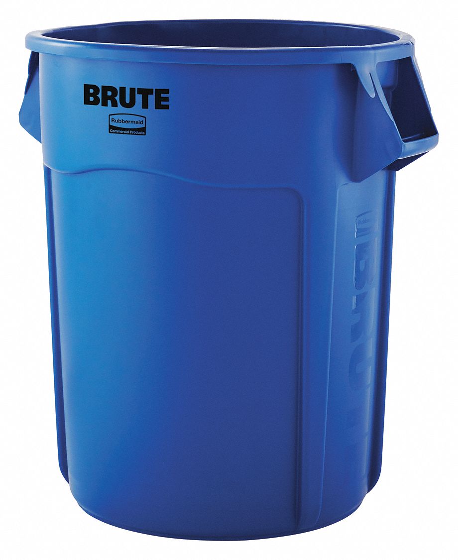 RUBBERMAID COMMERCIAL PRODUCTS, Round, Blue, Trash Can 48XM351779732