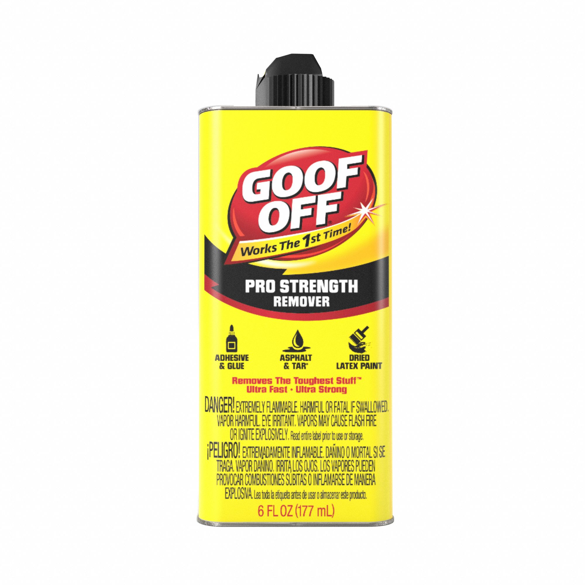 GOOF OFF Adhesive Remover NonAerosol Can, 6 oz Container Size, Ready